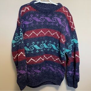 Las Americas Vibtage 90s Chunky Wool Knit Sweater XL